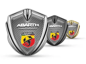 Fiat Abarth Metal Domed Emblem Sports Look High-Quality